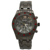 OLIVIA PRATT WOMENS RED RHINESTONE DETAIL BOYFRIEND METAL WATCH