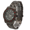 OLIVIA PRATT WOMENS RED RHINESTONE DETAIL BOYFRIEND METAL WATCH