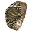 OLIVIA PRATT WOMENS ANIMAL PRINT METAL WATCH