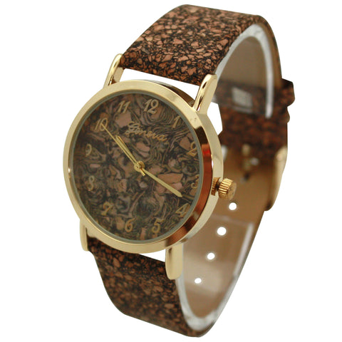 Olivia Pratt Cork Style Strap Women Watch