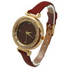 Olivia Pratt Thin Solid Color Strap and Rhinestones Women Watch