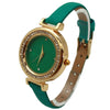 Olivia Pratt Thin Solid Color Strap and Rhinestones Women Watch