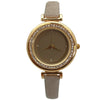 Olivia Pratt Thin Solid Color Strap and Rhinestones Women Watch