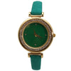 Olivia Pratt Faux Leather Solid Colors and Rhinestones Women Watch