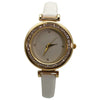 Olivia Pratt Faux Leather Solid Colors and Rhinestones Women Watch