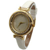 Olivia Pratt Faux Leather Solid Colors and Rhinestones Women Watch