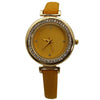 Olivia Pratt Faux Leather Solid Colors and Rhinestones Women Watch