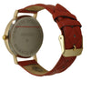 Olivia Pratt Quilted Detail Leather Strap Watch