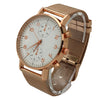 Olivia Pratt Mesh Two-Dial Buckle Strap Watch
