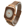 Olivia Pratt Square Face Mesh Fashion Watch with Magnetic Closure