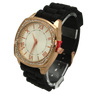 OLIVIA PRATT ROSE GOLD AND RHINESTONE SILICONE STRAP WATCH