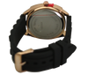 OLIVIA PRATT ROSE GOLD AND RHINESTONE SILICONE STRAP WATCH