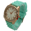 OLIVIA PRATT ROSE GOLD AND RHINESTONE SILICONE STRAP WATCH