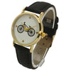 OLIVIA PRATT BICYCLE FACE LEATHER STRAP WATCH