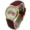 OLIVIA PRATT BICYCLE FACE LEATHER STRAP WATCH