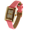 Olivia Pratt Thin Gold Square Face Solid Faux Leather Women Watch