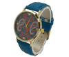 OLIVIA PRATT PAISLEY FACE LEATHER STRAP WATCH