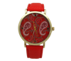 OLIVIA PRATT PAISLEY FACE LEATHER STRAP WATCH