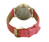Olivia Pratt Colored Case Pearl Dial Leather Strap Watch