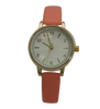 OLIVIA PRATT SMALL FACE AND GOLD DETAIL LEATHER STRAP WATCH