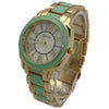 Olivia Pratt Two-Toned Gold and Bright Color Metal Women Watch
