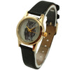 Olivia Pratt Owl Drawing Face Faux Leather Band Women Watch