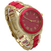 Olivia Pratt Two-Toned Vibrant Colors and Rhinestones Women Watch