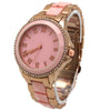 Olivia Pratt Two-Toned Vibrant Colors and Rhinestones Women Watch