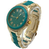Olivia Pratt Two-Toned Vibrant Colors and Rhinestones Women Watch