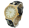 OLIVIA PRATT FLOWERS AND DENIM STRAP WATCH