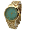 Olivia Pratt Gold and Solid Color Face Women Watch