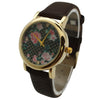 Olivia Pratt Solid Colors with Flowers Details Women Watch
