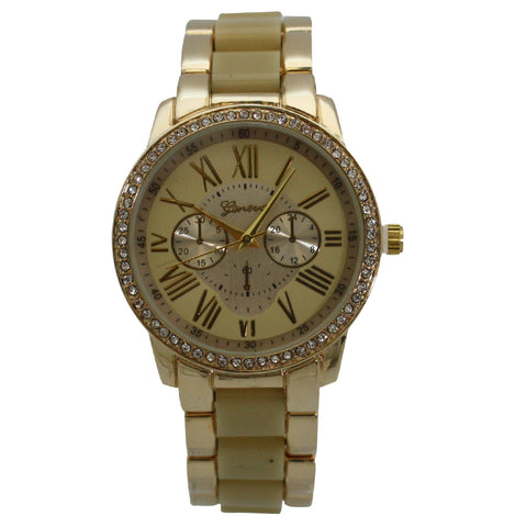 OLIVIA PRATT WOMENS CLASSIC CERAMIC STYLE BRACELET WATCH