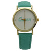 OLIVIA PRATT QUEEN FACE LEATHER STRAP WATCH