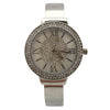 OLIVIA PRATT RHINESTONE BEZEL CENTER SPARKLE CUFF WATCH