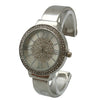 OLIVIA PRATT RHINESTONE BEZEL CENTER SPARKLE CUFF WATCH