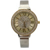 OLIVIA PRATT RHINESTONE BEZEL CENTER SPARKLE CUFF WATCH