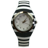 Olivia Pratt Stripped Silicone Band Women Watch