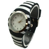 Olivia Pratt Stripped Silicone Band Women Watch