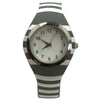 Olivia Pratt Stripped Silicone Band Women Watch