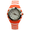 Olivia Pratt Stripped Silicone Band Women Watch