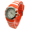 Olivia Pratt Stripped Silicone Band Women Watch