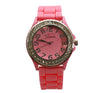 Olivia Pratt Every Day Silicone and Rhinestones Colorful Women Watch