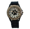 Olivia Pratt Every Day Silicone Paw and Rhinestones Colorful Women Watch