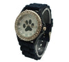 Olivia Pratt Every Day Silicone Paw and Rhinestones Colorful Women Watch