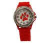 Olivia Pratt Every Day Silicone Paw and Rhinestones Colorful Women Watch