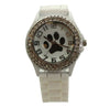 Olivia Pratt Every Day Silicone Paw and Rhinestones Colorful Women Watch