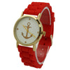 OLIVIA PRATT ANCHOR EMBLEM SILICONE BAND WATCH