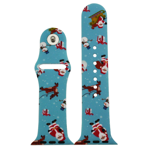 Olivia Pratt Christmas Printed Silicone Apple Watch Band