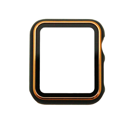 Olivia Pratt Metallic Tempered Glass Bumper for Apple Watch 1 to 7